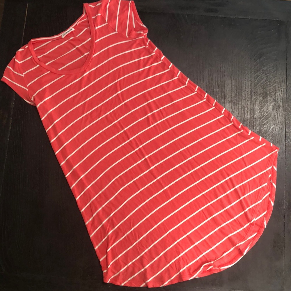 Coral Striped dress